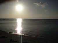 ニシ浜の夕陽