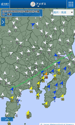 立ち上がる積乱雲列