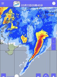 まるすぎる降水エコー