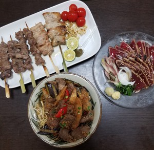 お弁当と夕ご飯とおやつなど。