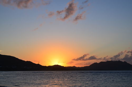 石垣島、米原ビーチの夕暮れ。