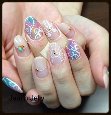 Jam N Jelly Nail ブログ ペイズリーでボヘミアンネイル