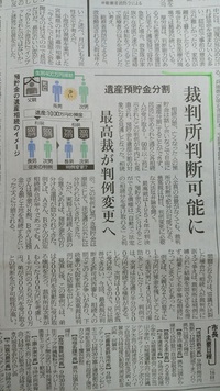 最高裁大法廷弁論が開かれ、遺産預貯金分割の判例が変更される可能性がありますが、遺産分割への影響は？