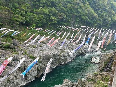 秘境の里　祖谷のかずら橋と祖谷川の小便小僧　（徳島）