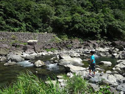 椎葉村で　アユ釣りに挑戦