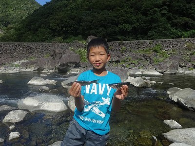 椎葉村で　アユ釣りに挑戦