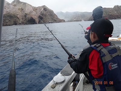ニュージーランド４日目　ホワイトアイランドで魚釣り