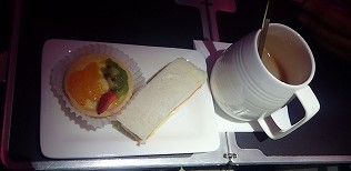 ニュージーランドから成田　　ニューカレドニアの上空