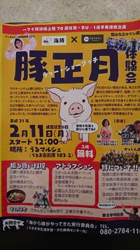 ＪＡ具志川祭り、うるマルシェ「豚正月」
