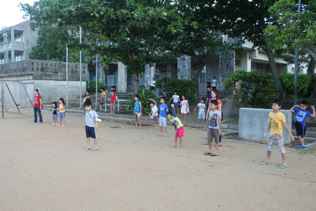 安和パパのラジオ体操日記（7/22 神森小学校運動場）