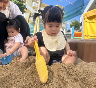 砂場で遊んだよ♫ひよこ