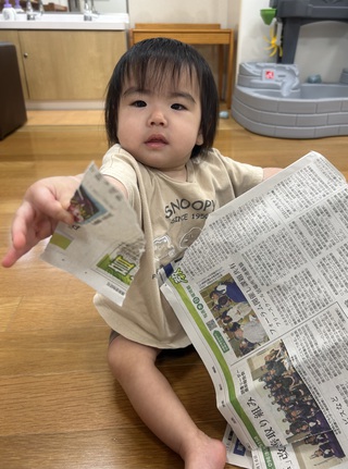 新聞紙遊び☆ひよこ
