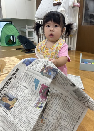 新聞紙遊び☆ひよこ