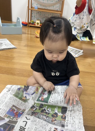 新聞紙遊び☆ひよこ