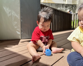 テラス遊び☆ひよこ