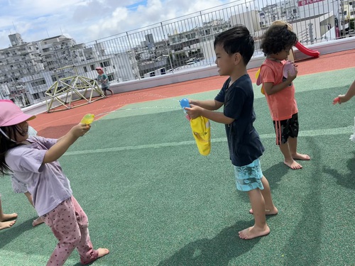水遊び⭐︎きりん