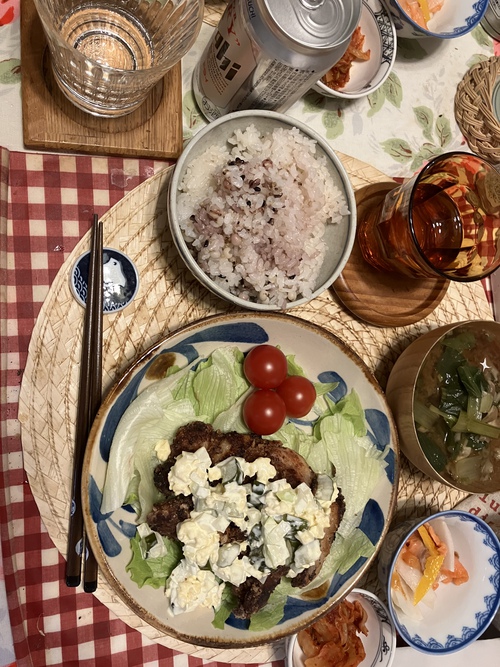 鶏の揚げ焼き、タルタルソース