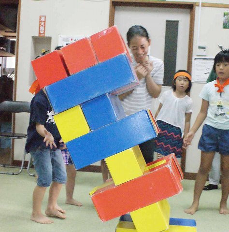 「くずれるー」