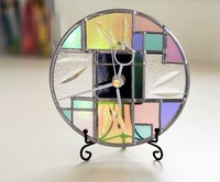 グラスアート新作～アンティークな鏡・時計・フォトフレーム