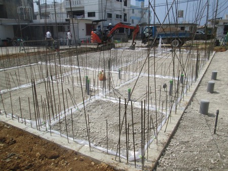 ＯＫＩＮＡＷＡモダン住宅　進捗状況