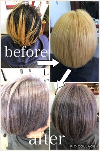 秋、冬、流行りのパープルアッシュ!!読谷村ヘアーサロン
