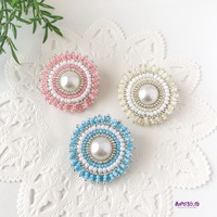 ビーズ刺繍　新作ブローチできました♫ 2022/04/24 12:47:48