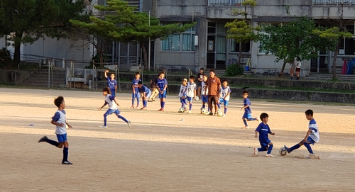 グランド練習 in.松川小