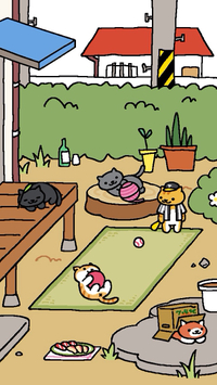 野球をしているたてじま猫さん