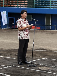 第102回九州地区大学野球選手権南部九州ブロック大会・沖縄地区予選  開会式並びに始球式 2019/08/17 10:56:19