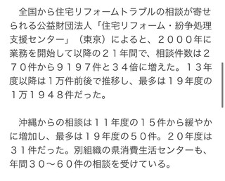 後悔したリフォーム❕代金３倍に❕