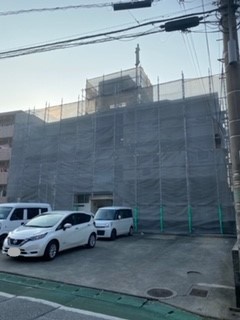 沖縄市宮里、S様アパート、外壁(864㎡）・ベランダ防水（130㎡）改修塗装工事3/20着工～▶️