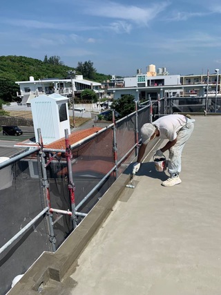 うるま市与那城屋慶名、M様邸、外壁（391㎡）・防水（148㎡）改修・塗装工事5/14着工～7/3完工✨