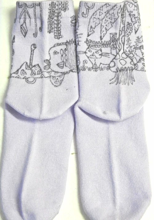 くつした画像とスリッポン画像