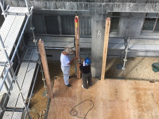 沖縄木造住宅 うるま市 増築 混構造 木工事建て方