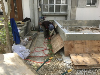 沖縄木造住宅 うるま市 増築 混構造 基礎工事４