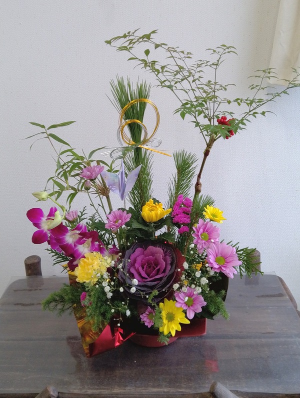 盛花アレンジメント 盛り沢山アレンジメントモーブピンク 盛花アレンジメント 盛り沢山アレンジメントモーブピンク
