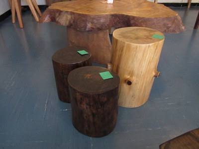 Mokumokuな日々 丸太の家具