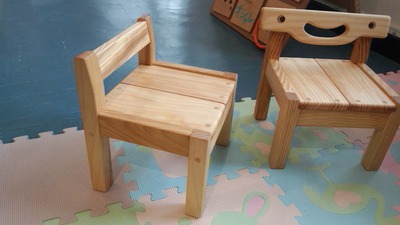 Mokumokuな日々 注文家具 琉球松の子供椅子 手作り子供椅子