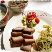 ≪晩ごはん≫豚肉をがっつり食べたい！煮豚を作りました(≧▽≦)