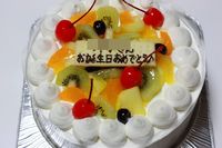 フルーツ白生ケーキ♪