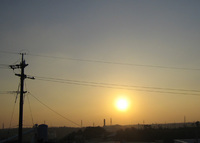 今日の夕日