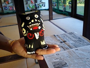 シーサー絵付け体験