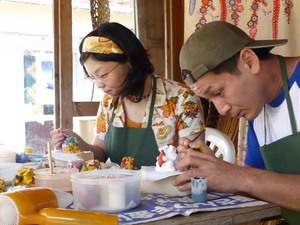 シーサー絵付け体験