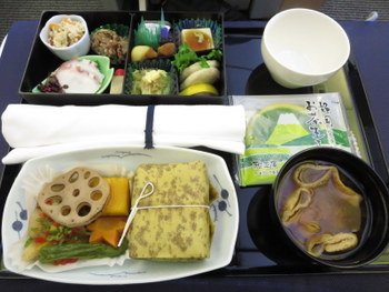 ANA関西空港→香港ビジネスクラス機内食NH873　和食