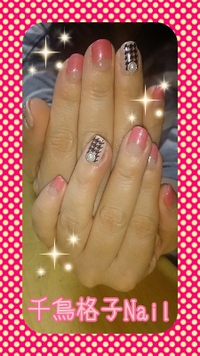 ♡　千鳥格子Nail　♡