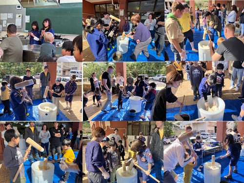 日米フレンドシップもちつき大会実施　Frienship Mochi Pounding