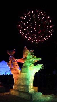 オホーツク流氷まつりの花火