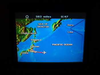 ＪＯ０７２便ホノルル行きの機内食