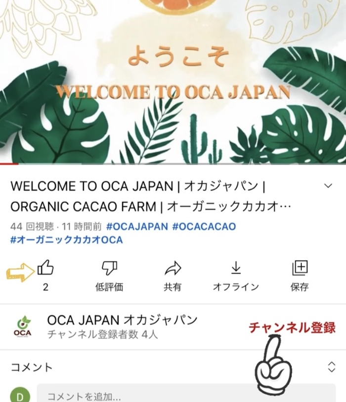 OCA JAPANは、これからYouTube Chanelがありますので、是非ご覧ください〜