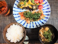 鶏肉の梅照り焼き＆ 再現! HMの肉野菜炒め